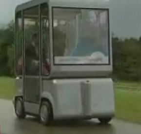 One of the Cybercars in Daventry, UK