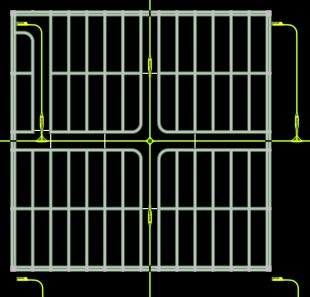Automated Microbus layout covering one square kilometer